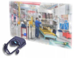 Virtual Reality Assembly Line Graphic